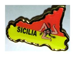 SPILLA SICILIA MAPPA GIALLO ROSSA COD.PINSMT018