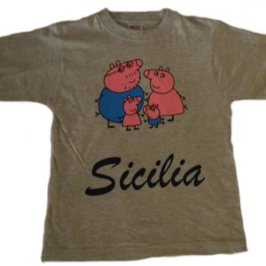 T-SHIRT PEPPA PIG SICILIA FAM. BAMBINO/A COL. ASS MIS. ASS. Cod. T-SHIRT G